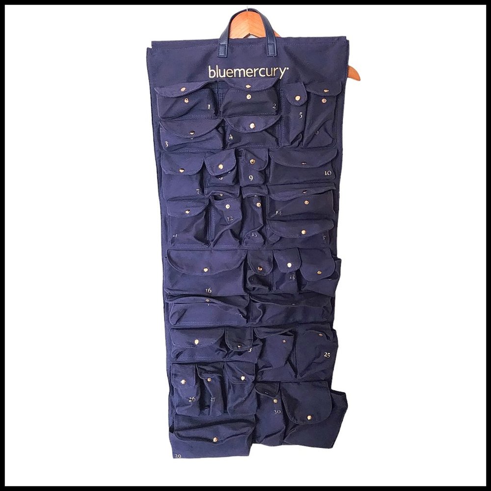 Hanging Pocketed Advent Calendar‎ Snap Button 30 Pockets Organizer